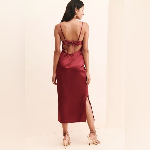 NWT! Free People Wine Allina Liu Calla Slip Dress - Size 6 🚦 - Picture 2 of 5